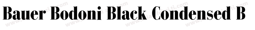 Bauer Bodoni Black Condensed BT字体转换